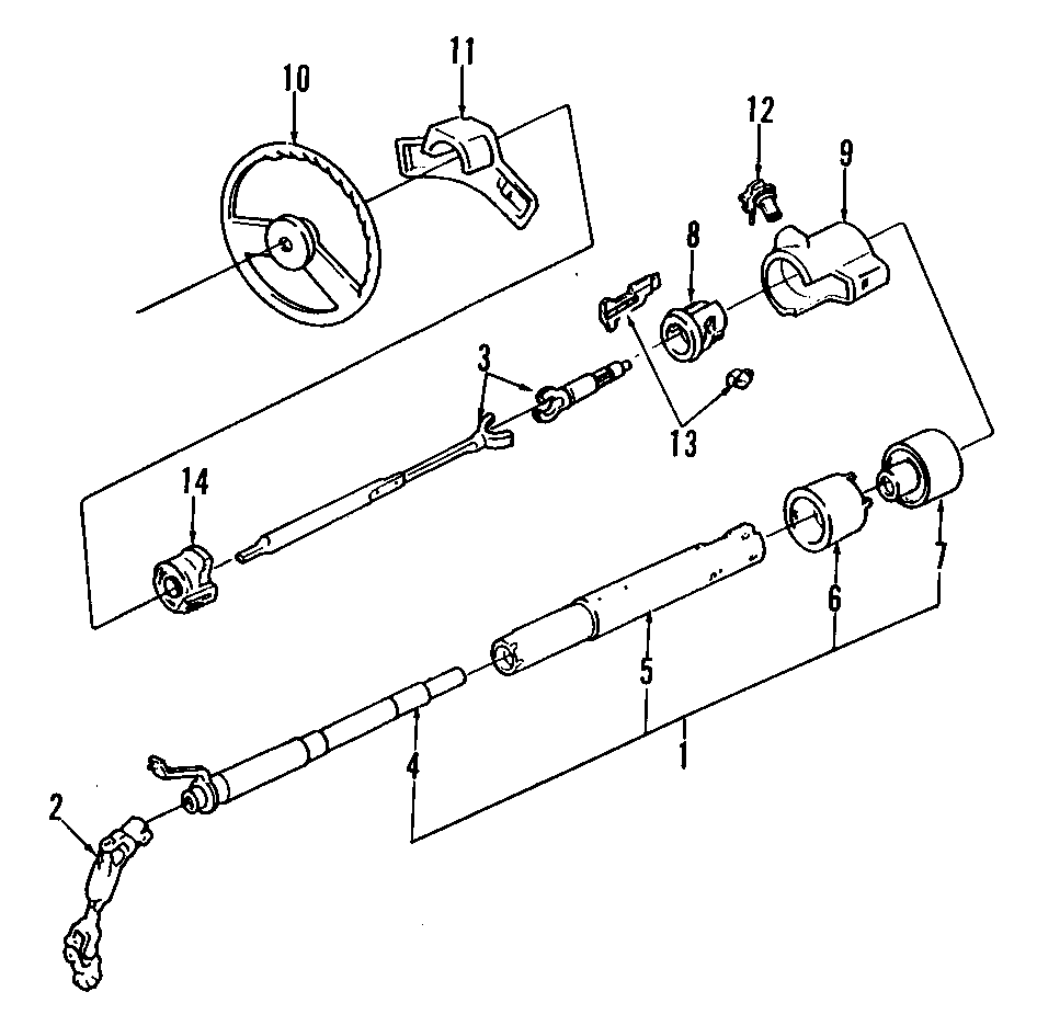 STEERING COLUMN. STEERING WHEEL.