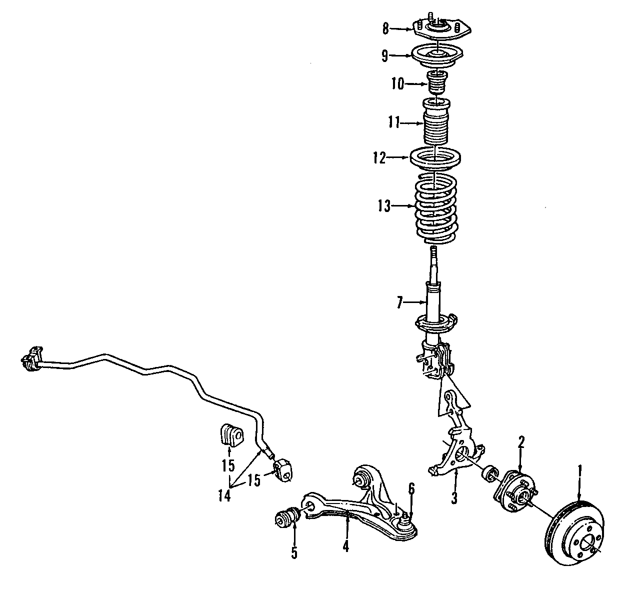 5FRONT SUSPENSION. LOWER CONTROL ARM. STABILIZER BAR. SUSPENSION COMPONENTS.https://images.simplepart.com/images/parts/motor/fullsize/T005070.png