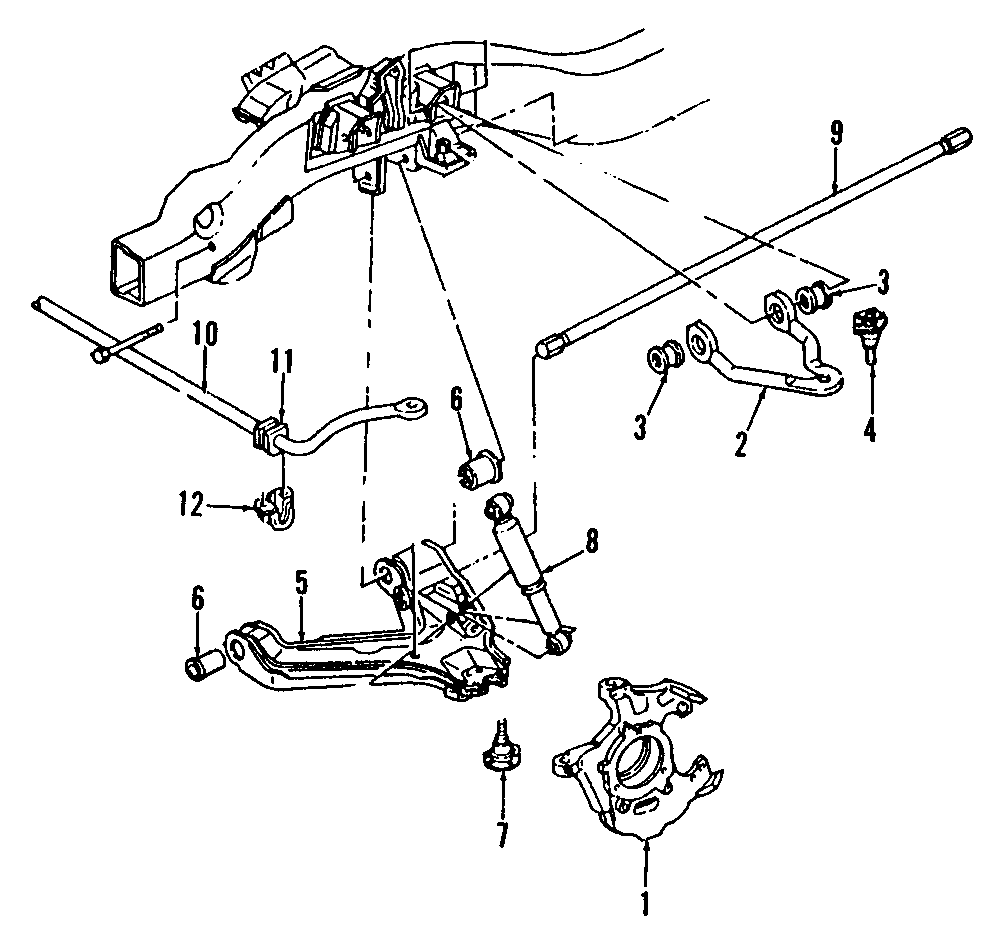 Diagram FRONT SUSPENSION. LOWER CONTROL ARM. STABILIZER BAR. SUSPENSION COMPONENTS. UPPER CONTROL ARM. for your 2002 GMC Sierra 2500 HD  Base Standard Cab Pickup Fleetside 