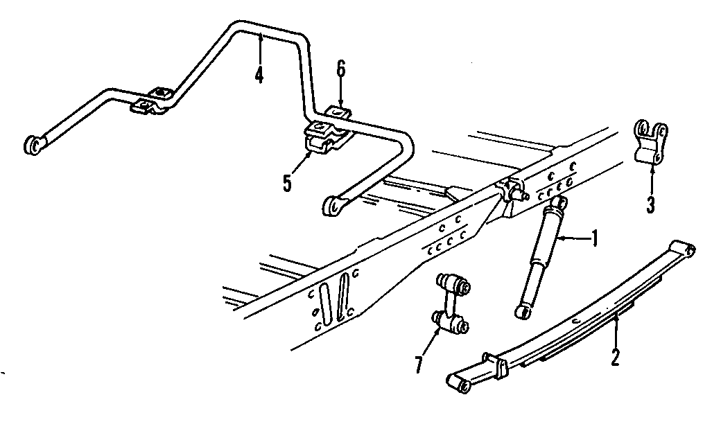 Diagram REAR SUSPENSION. STABILIZER BAR. SUSPENSION COMPONENTS. for your 2014 GMC Sierra 2500 HD 6.0L Vortec V8 CNG A/T 4WD WT Standard Cab Pickup 