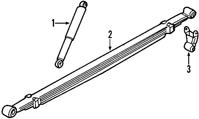 Diagram REAR SUSPENSION. SUSPENSION COMPONENTS. for your 2018 GMC Sierra 2500 HD 6.6L Duramax V8 DIESEL A/T RWD Base Extended Cab Pickup Fleetside 