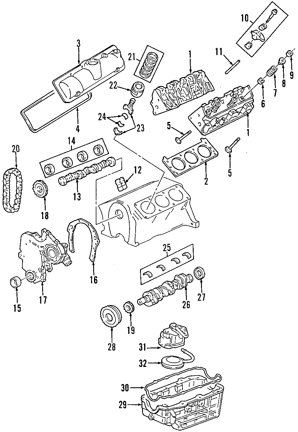 Diagram CAMSHAFT & TIMING. CRANKSHAFT & BEARINGS. CYLINDER HEAD & VALVES. LUBRICATION. MOUNTS. PISTONS. RINGS & BEARINGS. for your 2013 Chevrolet Traverse    