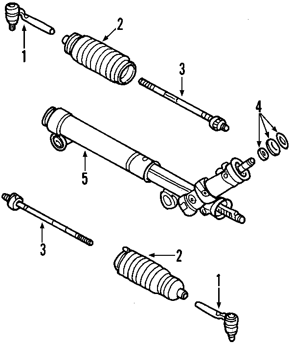 Diagram P/S PUMP & HOSES. STEERING GEAR & LINKAGE. for your 2005 Buick Century   