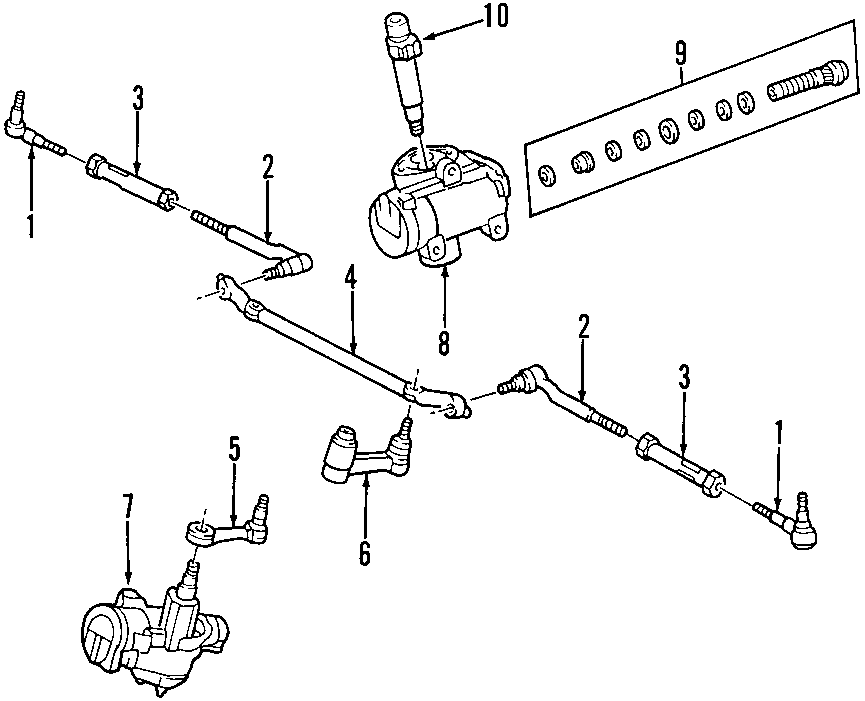 Diagram P/S PUMP & HOSES. STEERING GEAR & LINKAGE. for your Mercury