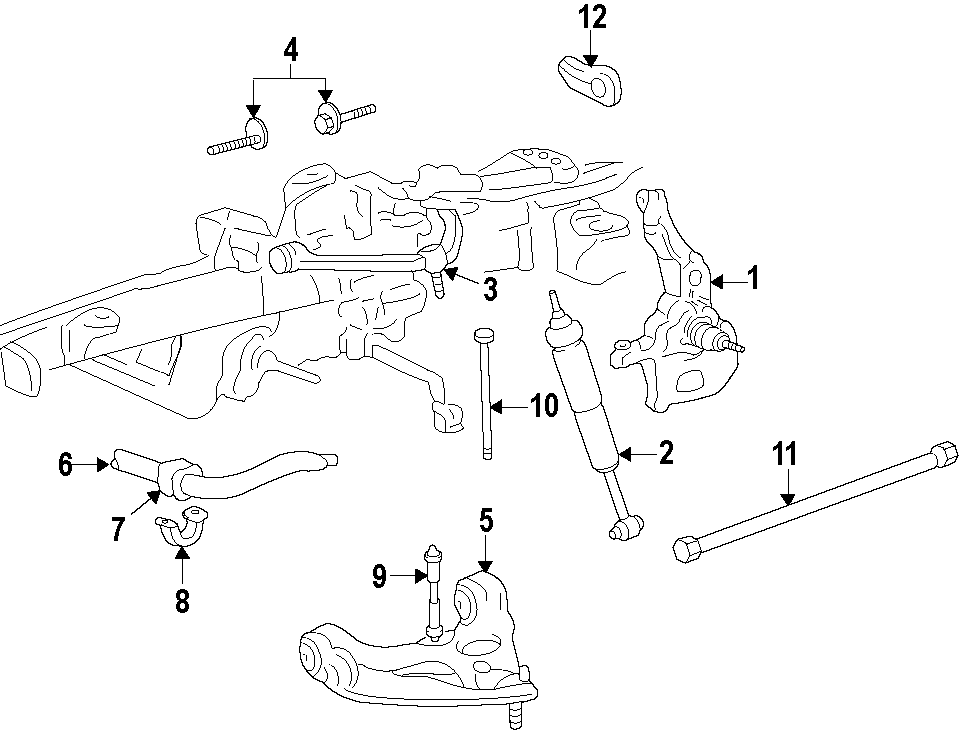 Diagram FRONT SUSPENSION. for your Mercury Mountaineer  