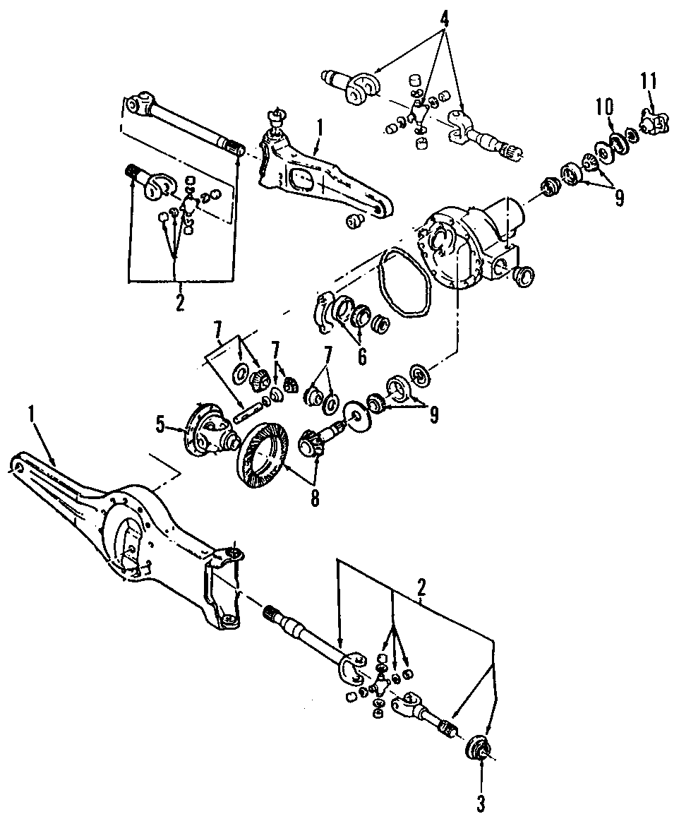 Diagram DRIVE AXLES. DIFFERENTIAL. FRONT AXLE. PROPELLER SHAFT. for your Ford Explorer Sport Trac  