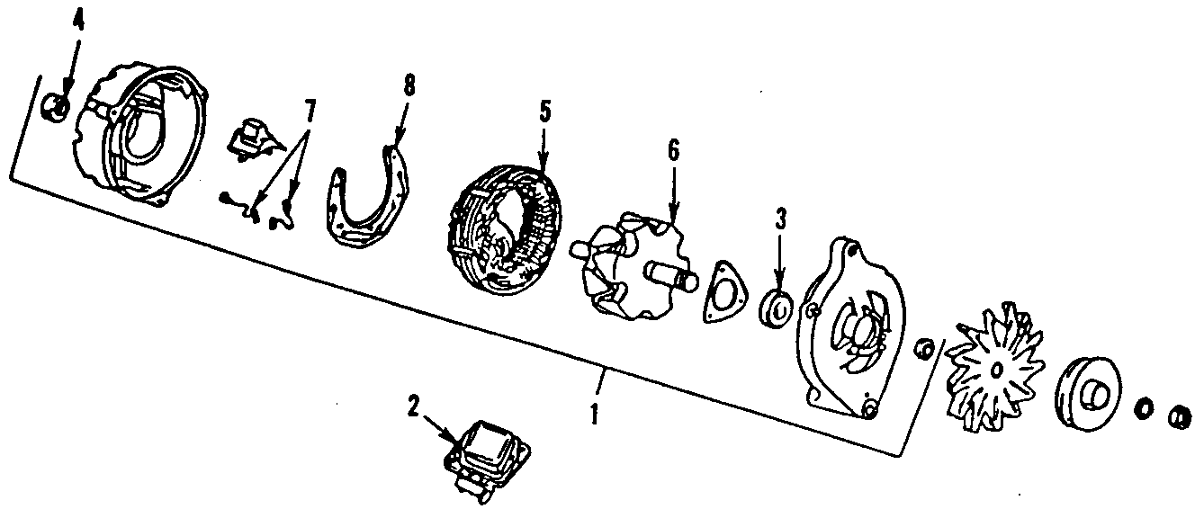 Diagram ALTERNATOR. for your 2023 Ford Mustang   