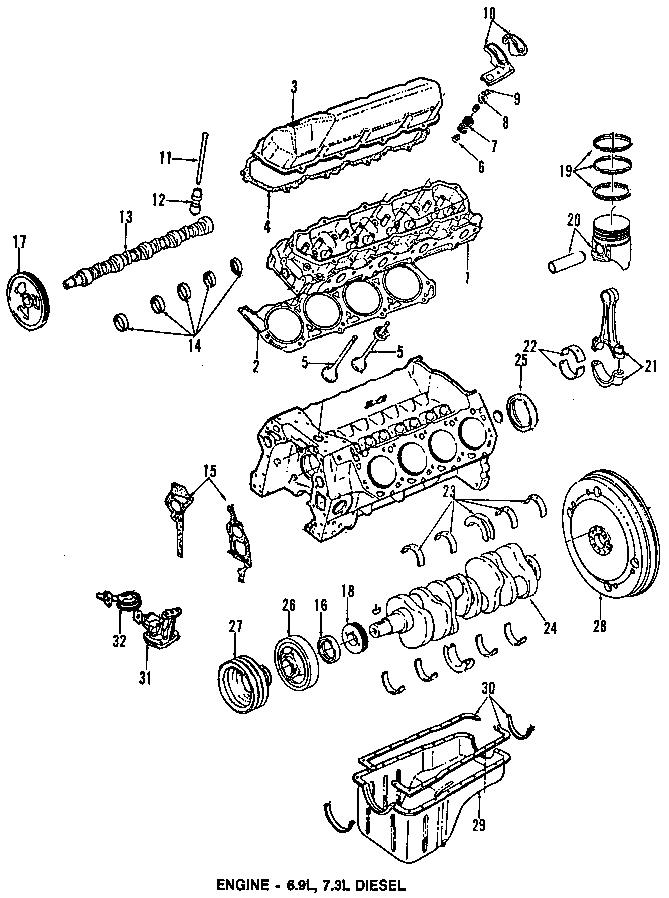 Diagram CAMSHAFT & TIMING. CRANKSHAFT & BEARINGS. CYLINDER HEAD & VALVES. LUBRICATION. MOUNTS. PISTONS. RINGS & BEARINGS. for your Ford Explorer  