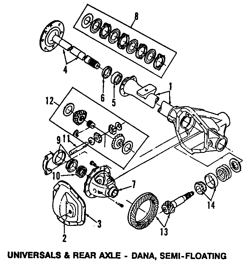 Diagram REAR AXLE. DIFFERENTIAL. PROPELLER SHAFT. for your 2021 Ford F-150  Lariat Extended Cab Pickup Fleetside 