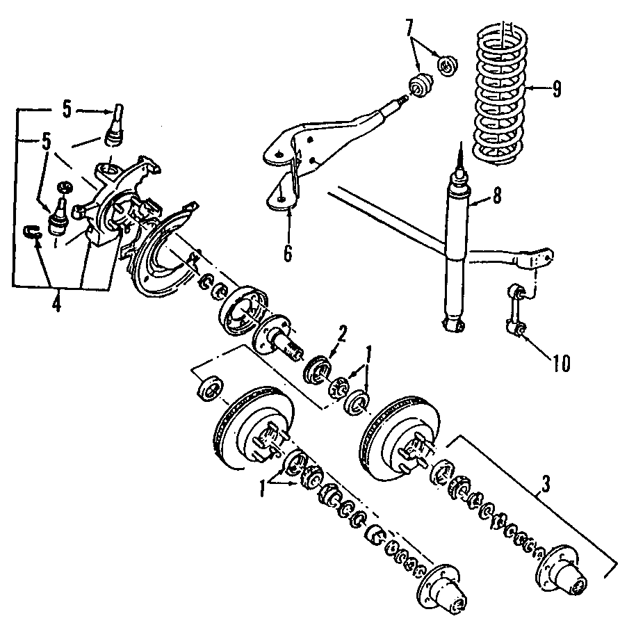 Diagram FRONT SUSPENSION. STABILIZER BAR. SUSPENSION COMPONENTS. for your Ford Explorer  