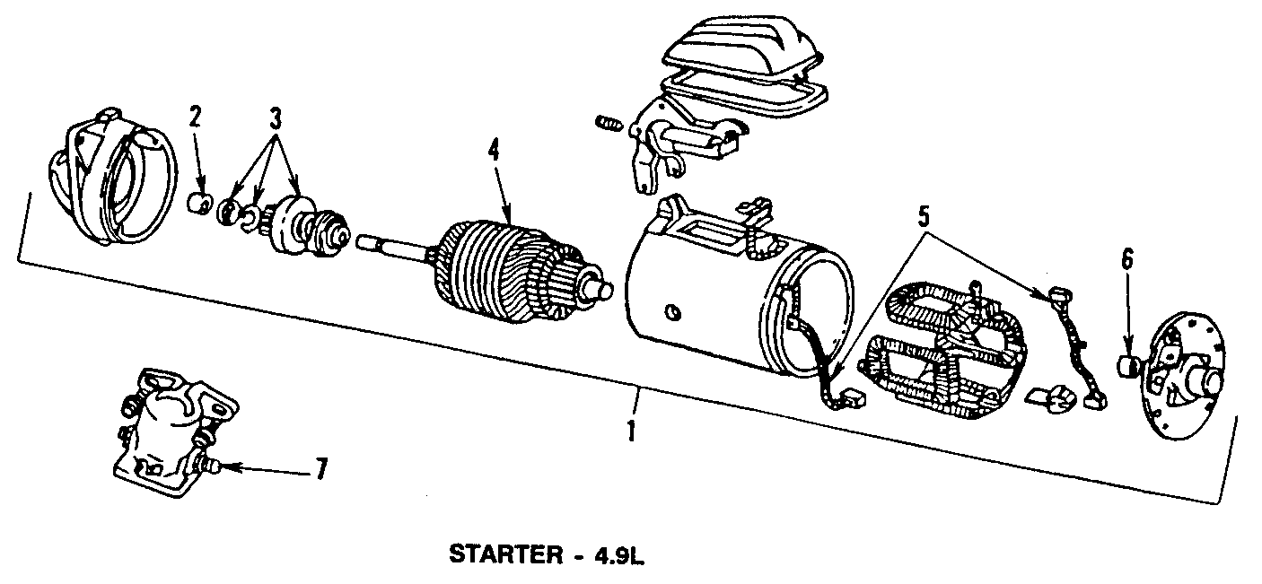 Diagram STARTER. for your Ford E-350 Econoline Club Wagon  