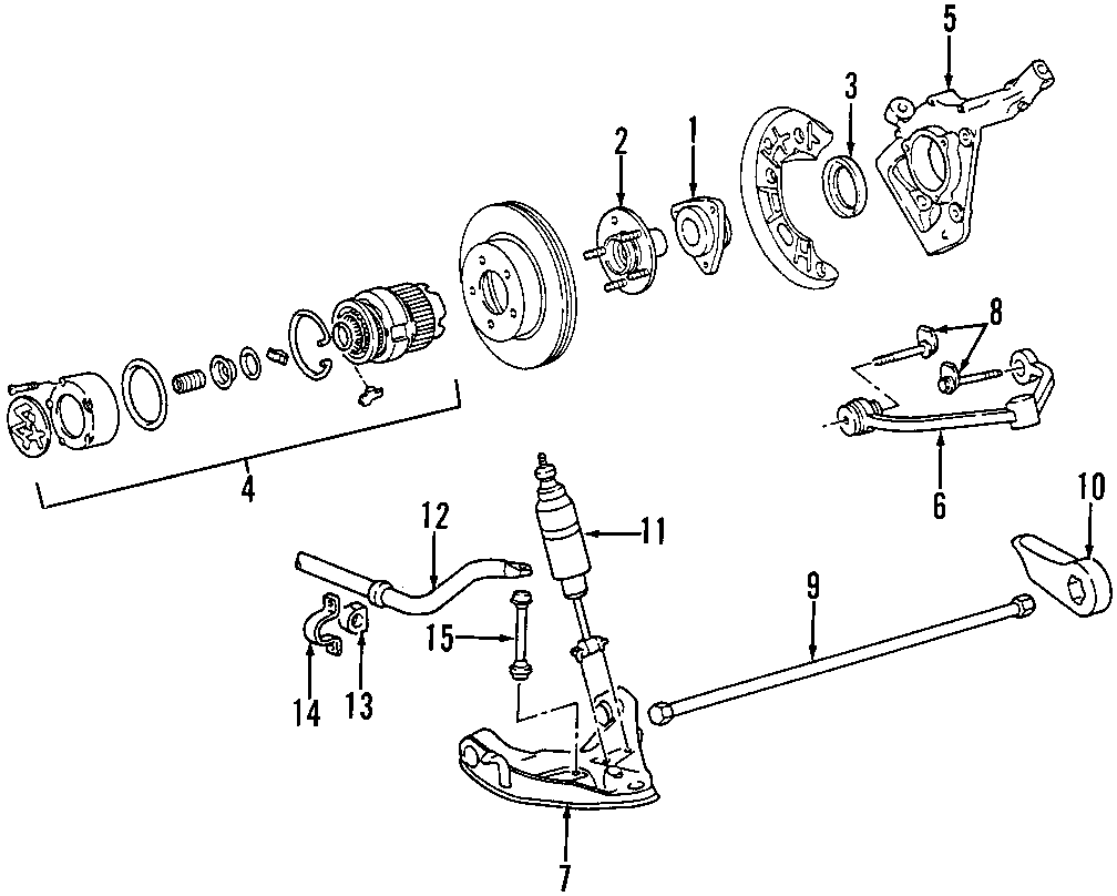 Diagram FRONT SUSPENSION. for your Ford Explorer Sport Trac  