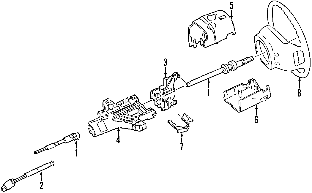 Diagram STEERING COLUMN. STEERING WHEEL. for your Ford Explorer Sport Trac  