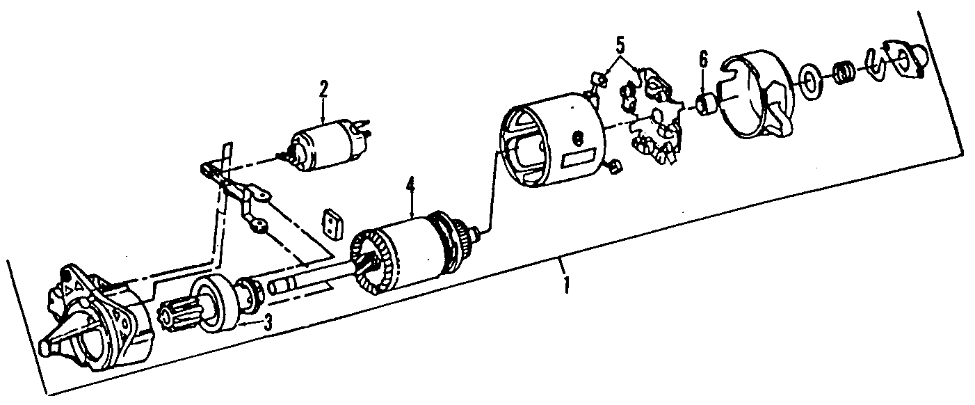 Diagram STARTER. for your 1989 Dodge Caravan 2.5L A/T LE Mini Passenger Van 