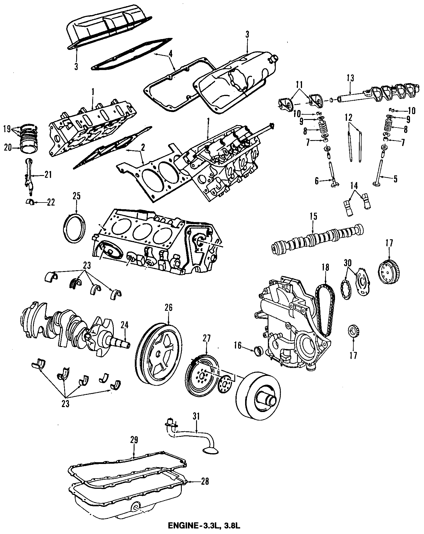 19CAMSHAFT & TIMING. CRANKSHAFT & BEARINGS. CYLINDER HEAD & VALVES. LUBRICATION. PISTONS. RINGS & BEARINGS.https://images.simplepart.com/images/parts/motor/fullsize/T033090.png