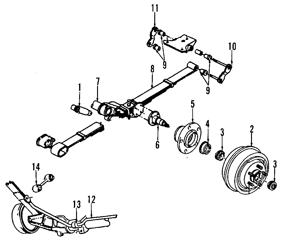 REAR SUSPENSION. REAR AXLE. STABILIZER BAR. SUSPENSION COMPONENTS.