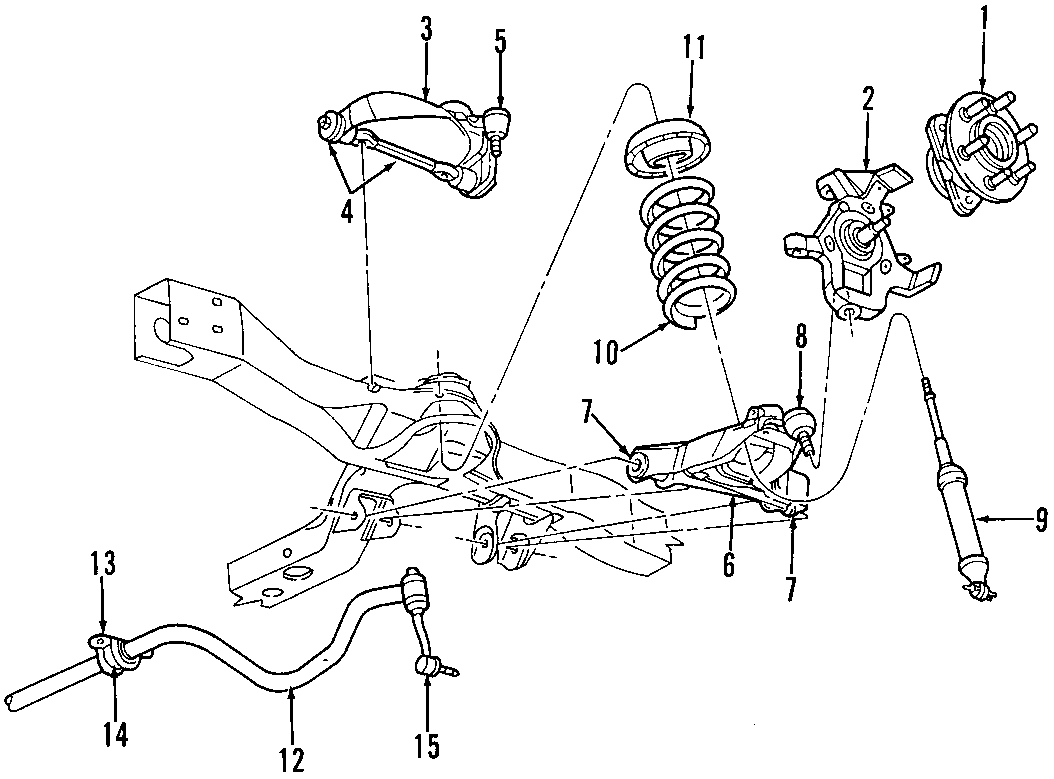 13FRONT SUSPENSION. LOWER CONTROL ARM. STABILIZER BAR. SUSPENSION COMPONENTS. UPPER CONTROL ARM.https://images.simplepart.com/images/parts/motor/fullsize/T034365.png