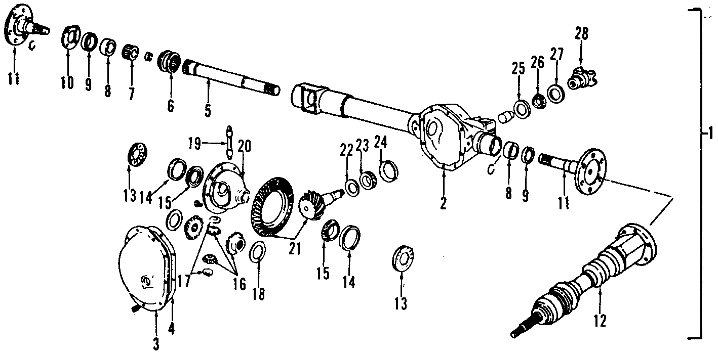 21DRIVE AXLES. AXLE SHAFTS & JOINTS. DIFFERENTIAL. FRONT AXLE. PROPELLER SHAFT.https://images.simplepart.com/images/parts/motor/fullsize/T034380.png