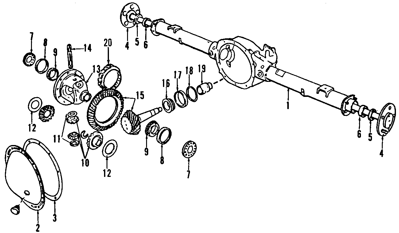 Diagram REAR AXLE. DIFFERENTIAL. PROPELLER SHAFT. for your 2003 Chrysler 300M   