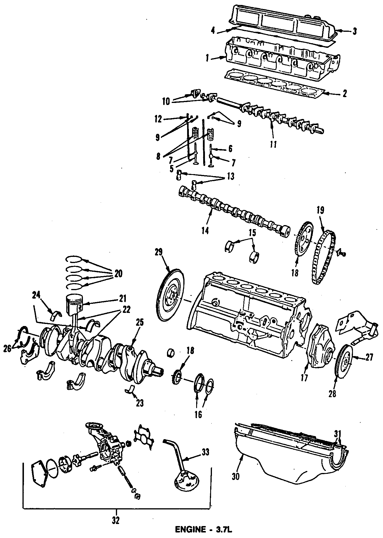 31CAMSHAFT & TIMING. CRANKSHAFT & BEARINGS. CYLINDER HEAD & VALVES. LUBRICATION. MOUNTS.https://images.simplepart.com/images/parts/motor/fullsize/T035090.png