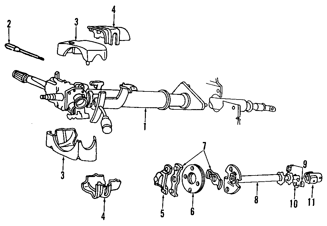 Diagram Air conditioner. Steering column. A. I. R. System. for your Dodge W150  