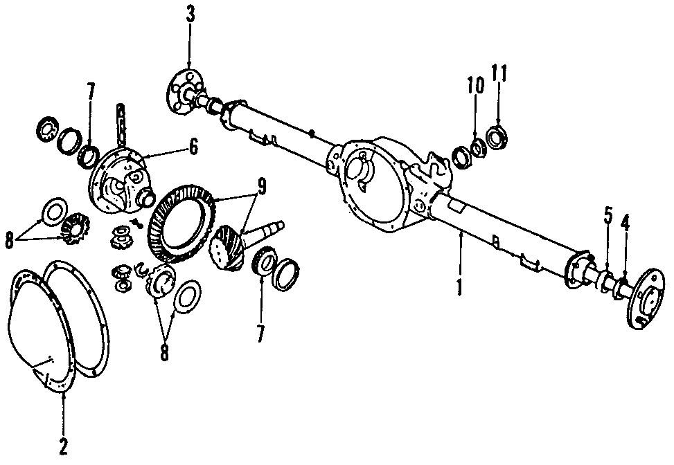 REAR AXLE. DIFFERENTIAL. PROPELLER SHAFT.