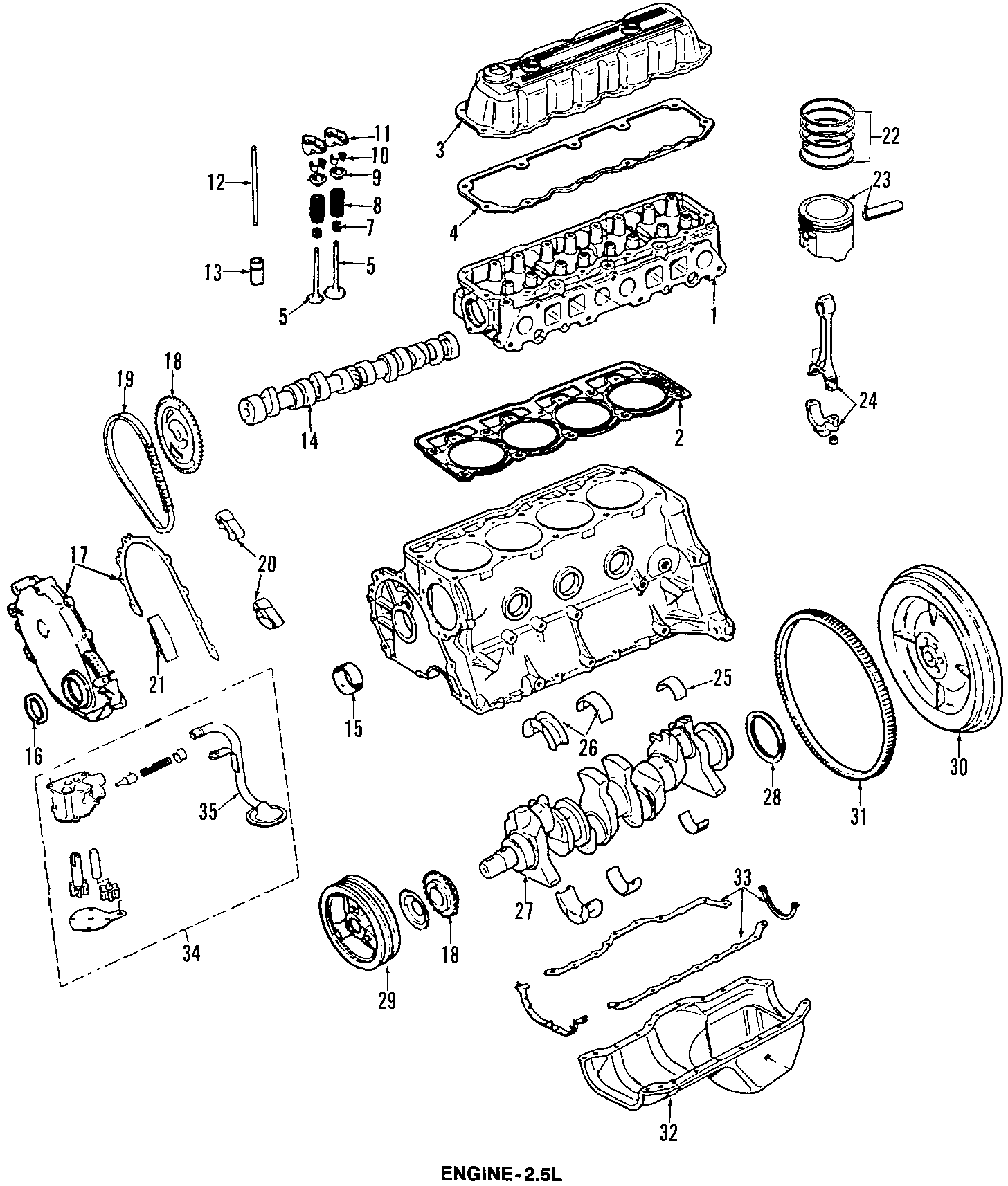 CAMSHAFT & TIMING. CRANKSHAFT & BEARINGS. CYLINDER HEAD & VALVES. LUBRICATION. MOUNTS. PISTONS. RINGS & BEARINGS.https://images.simplepart.com/images/parts/motor/fullsize/T037140.png