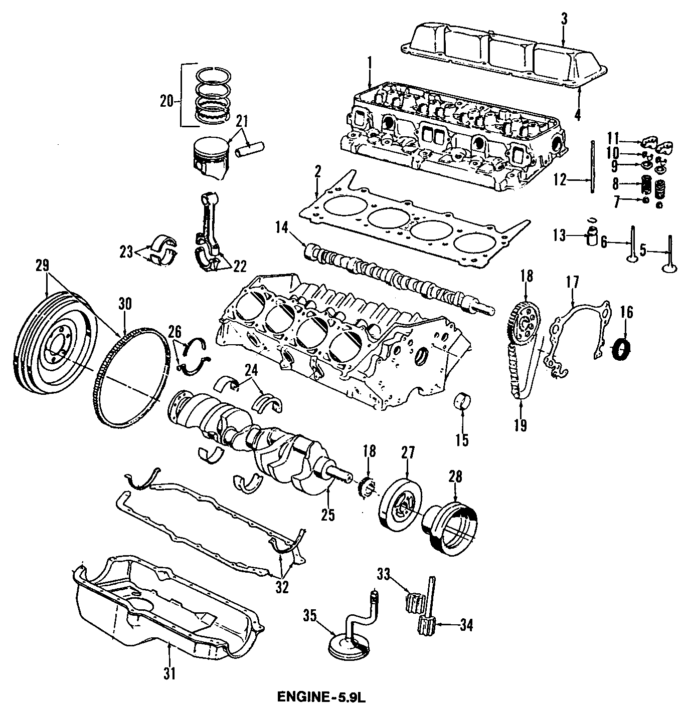 Jeep Grand Wagoneer Camshaft. Jeep. Bearings J4486476 Mopar Parts