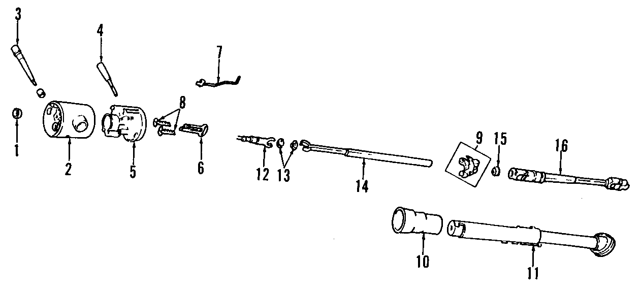 Diagram STEERING COLUMN. STEERING WHEEL. for your 1990 Jeep Wagoneer   