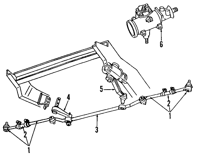 Diagram P/S PUMP & HOSES. STEERING GEAR & LINKAGE. for your Dodge Ram 2500  