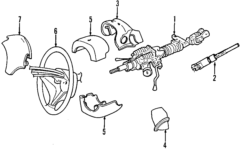 STEERING COLUMN. STEERING WHEEL.