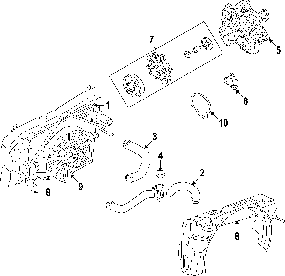 9COOLING SYSTEM. COOLING FAN. RADIATOR. WATER PUMP.https://images.simplepart.com/images/parts/motor/fullsize/T041015.png