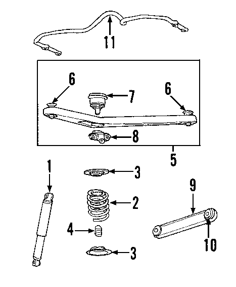 6REAR SUSPENSION. LOWER CONTROL ARM. STABILIZER BAR. SUSPENSION COMPONENTS. UPPER CONTROL ARM.https://images.simplepart.com/images/parts/motor/fullsize/T043100.png