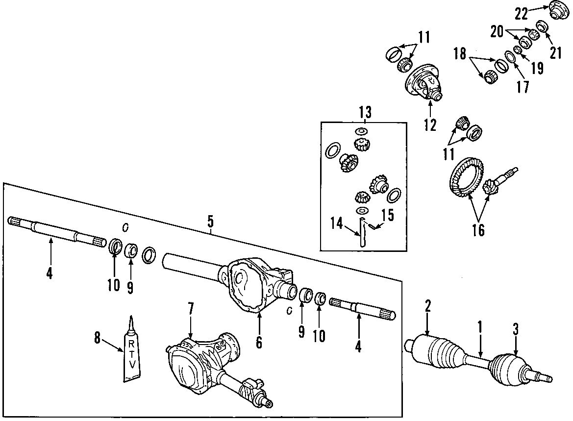 18DRIVE AXLES. AXLE SHAFTS & JOINTS. DIFFERENTIAL. FRONT AXLE. PROPELLER SHAFT.https://images.simplepart.com/images/parts/motor/fullsize/T044070.png
