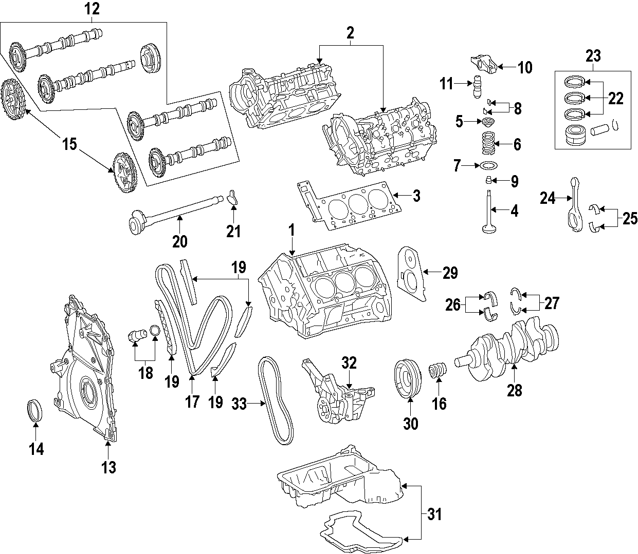 11CAMSHAFT & TIMING. CRANKSHAFT & BEARINGS. CYLINDER HEAD & VALVES. LUBRICATION. MOUNTS. PISTONS. RINGS & BEARINGS.https://images.simplepart.com/images/parts/motor/fullsize/T045040.png