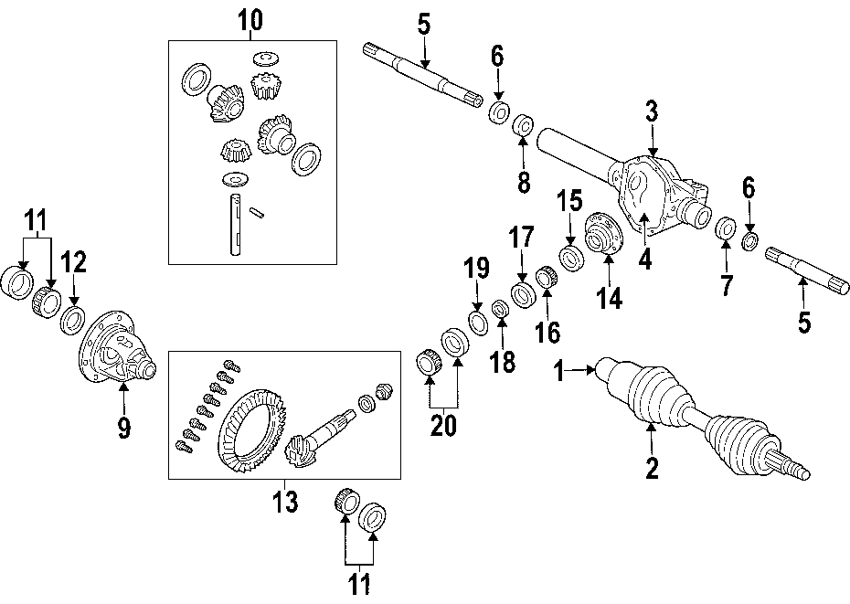 14DRIVE AXLES. AXLE SHAFTS & JOINTS. DIFFERENTIAL. FRONT AXLE. PROPELLER SHAFT.https://images.simplepart.com/images/parts/motor/fullsize/T046060.png