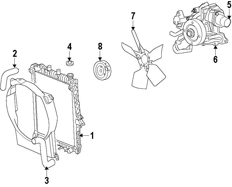 2COOLING SYSTEM. COOLING FAN. RADIATOR. WATER PUMP.https://images.simplepart.com/images/parts/motor/fullsize/T051010.png