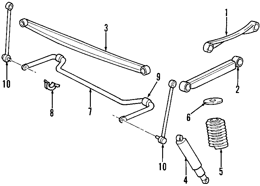 Diagram REAR SUSPENSION. for your Ford Expedition  