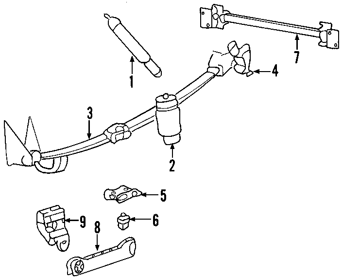 Diagram REAR SUSPENSION. RIDE CONTROL. SUSPENSION COMPONENTS. TORQUE ARM. for your 2007 Ford F-150 4.6L Triton V8 M/T 4WD XLT Crew Cab Pickup Stepside 