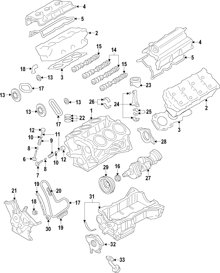 Diagram CAMSHAFT & TIMING. CRANKSHAFT & BEARINGS. CYLINDER HEAD & VALVES. LUBRICATION. MOUNTS. PISTONS. RINGS & BEARINGS. for your 2017 Ford F-150  Raptor Extended Cab Pickup Fleetside 