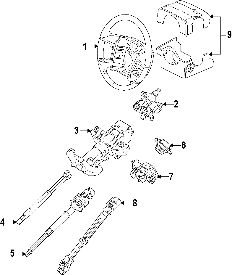 Diagram STEERING WHEEL. for your Ford