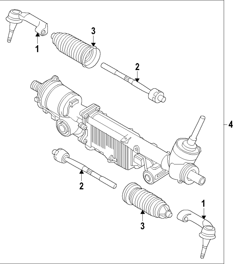 Diagram STEERING GEAR & LINKAGE. for your 2018 Ford F-150 5.0L V8 FLEX A/T RWD XL Extended Cab Pickup Fleetside 