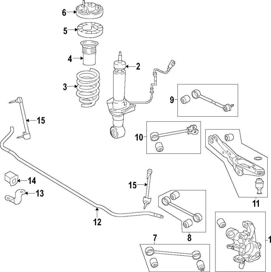 Diagram REAR SUSPENSION. for your Ford Expedition  