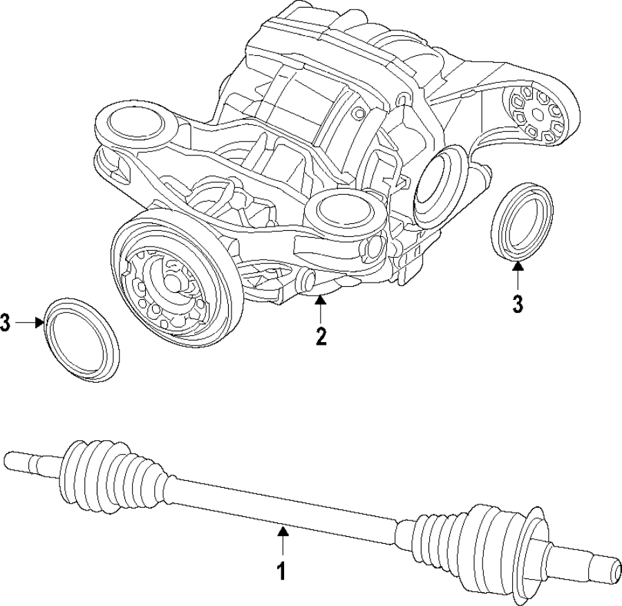 Diagram Drive axles. Rear axle. Differential. Propeller shaft. for your 2017 Lincoln MKZ Reserve Sedan  