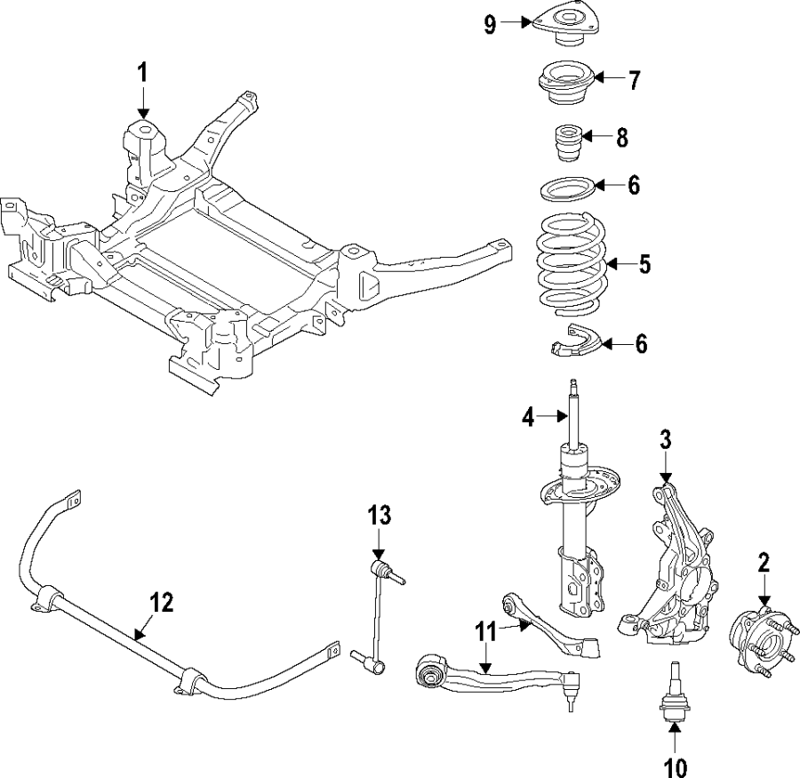 Diagram Front suspension. for your 2021 Ford F-150   