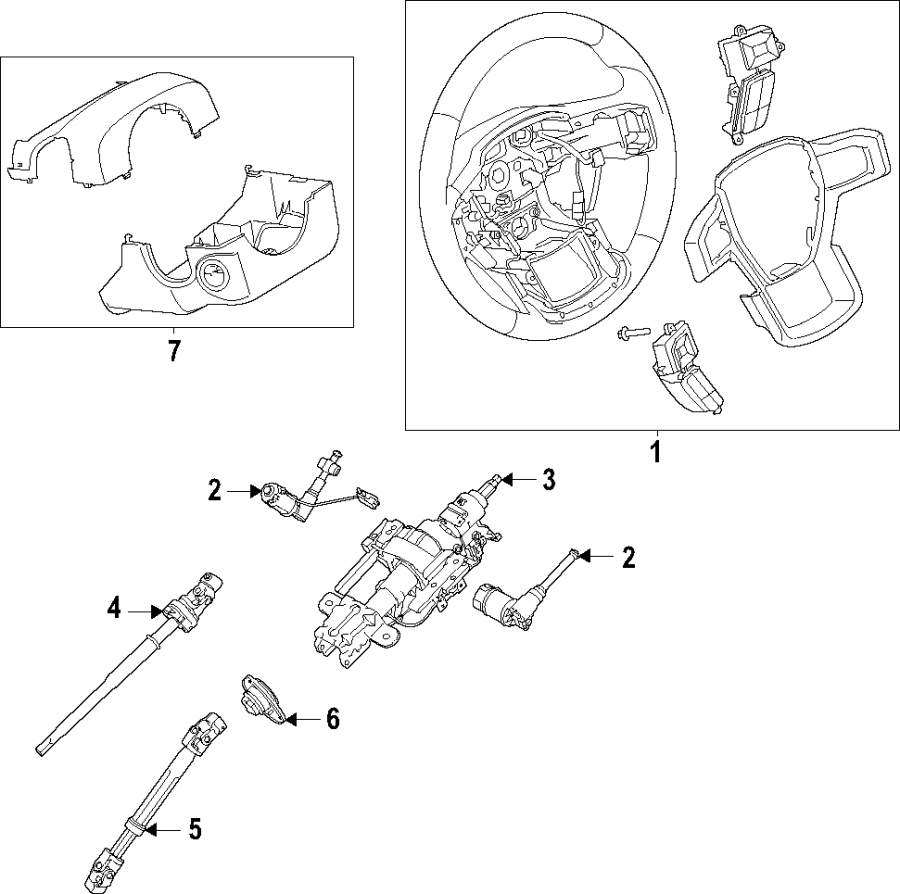 Diagram Steering column. for your 2021 Ford F-150   