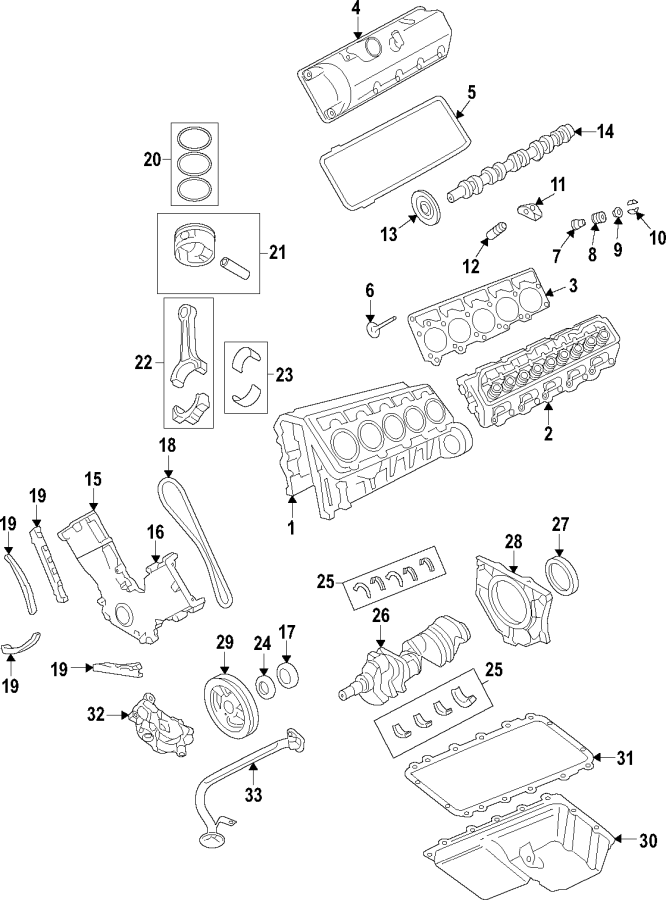 Diagram Camshaft & timing. Crankshaft & bearings. Cylinder head & valves. Lubrication. Mounts. Pistons. Rings & bearings. for your 2016 Lincoln MKZ   