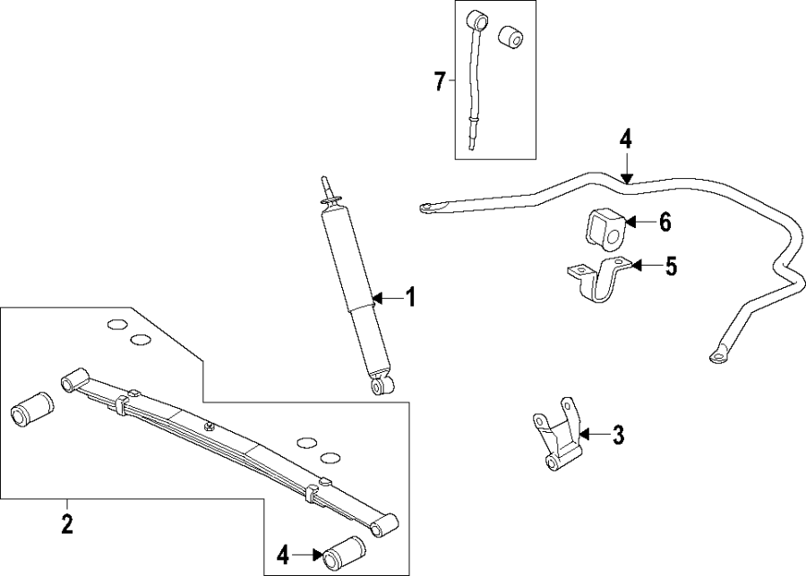 Diagram Rear suspension. Stabilizer bar. Suspension components. for your 2002 Ford F-150  XL Extended Cab Pickup Fleetside 