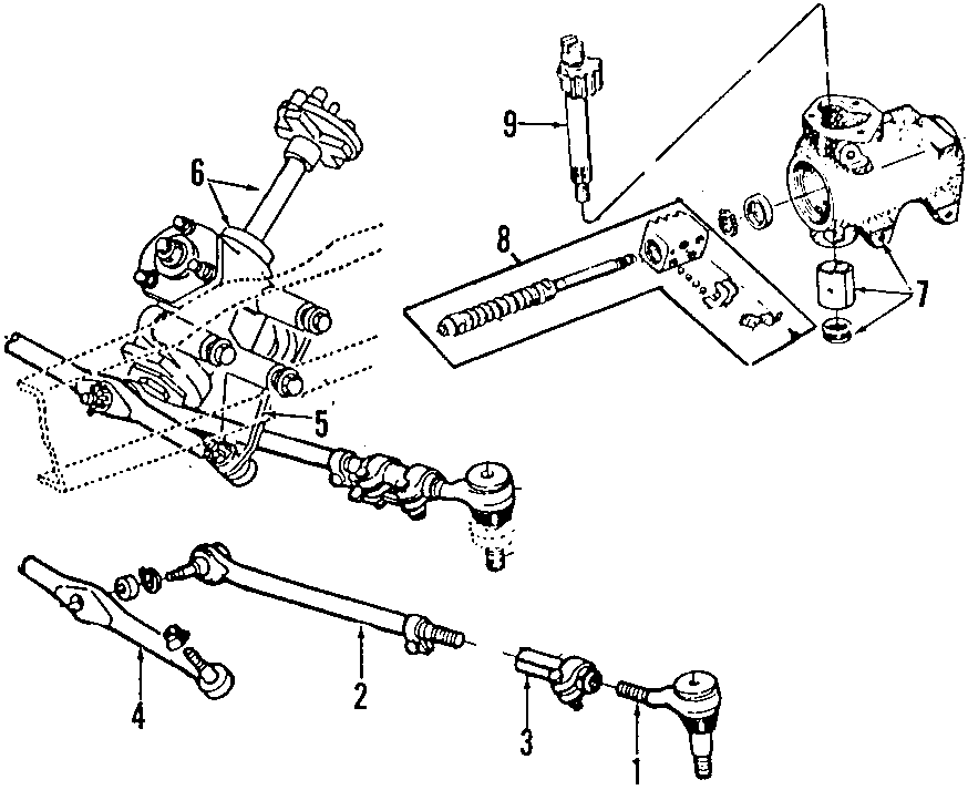 Diagram P/S PUMP & HOSES. STEERING GEAR & LINKAGE. for your Ford