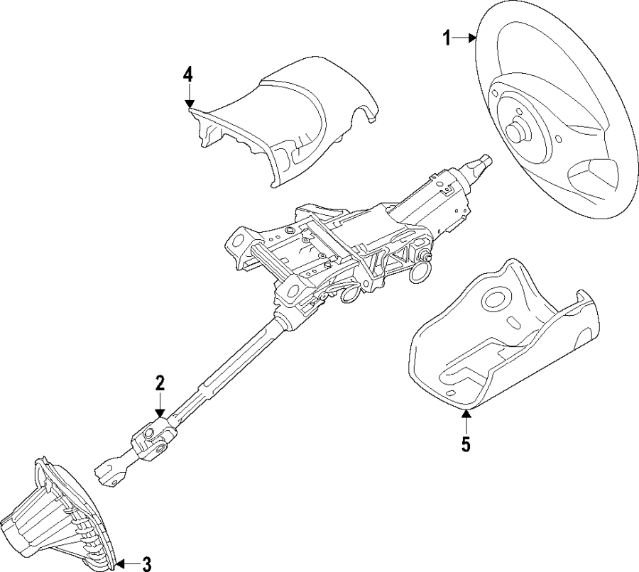 Diagram Steering column. for your Ford Edge  